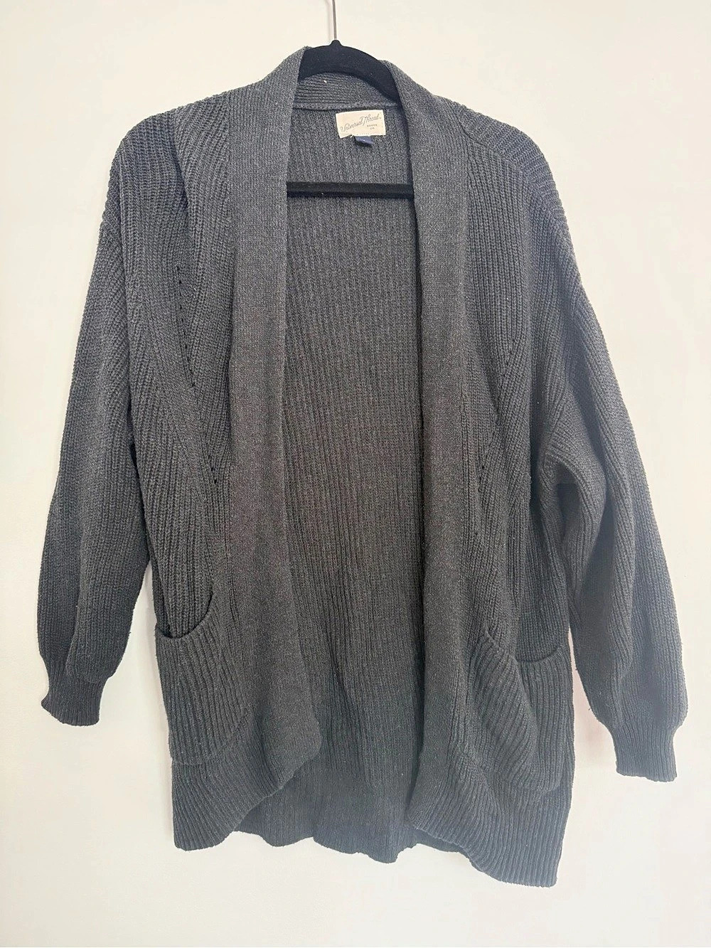 Universal Thread Open Front Cardigan in Gray Size Small